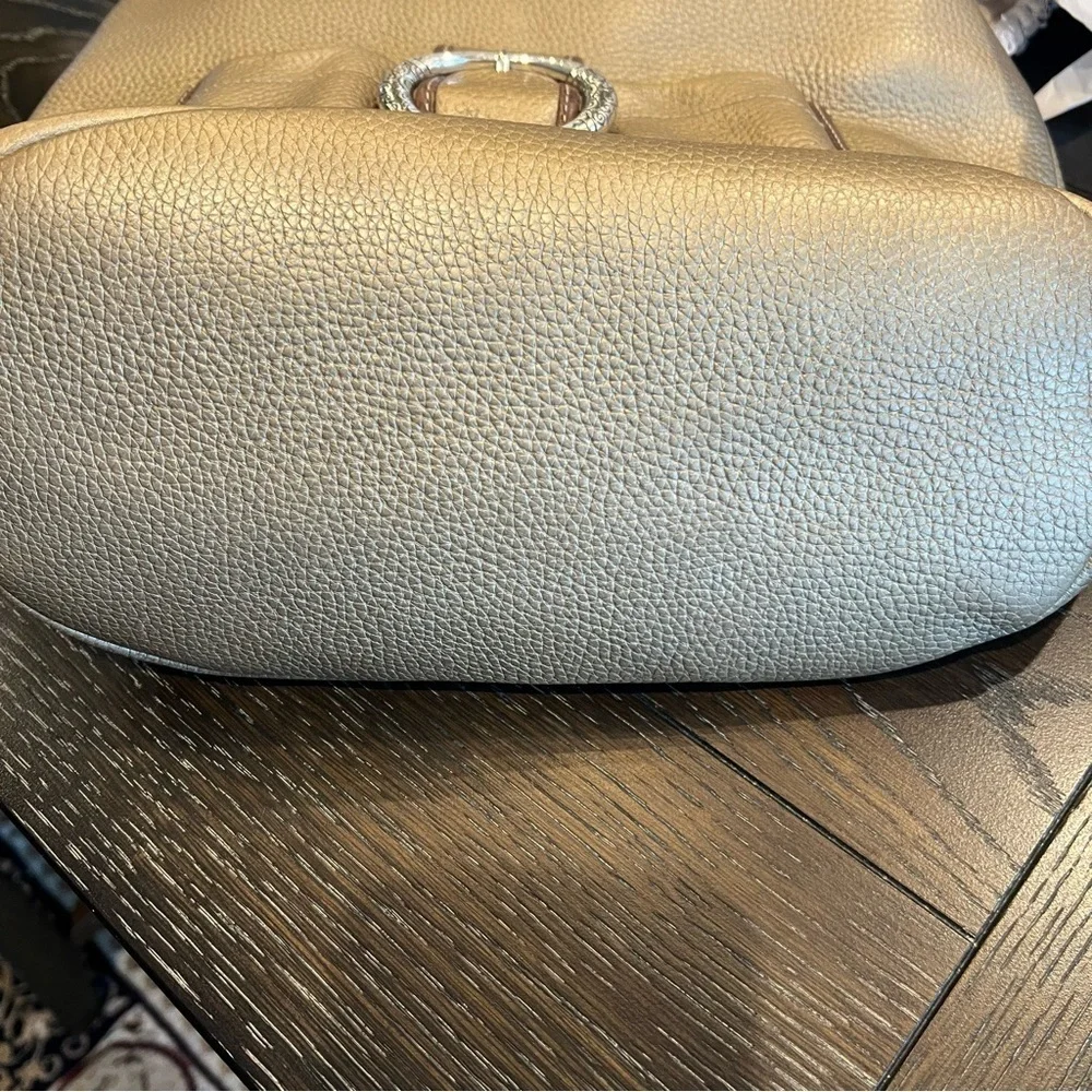 Brighton Gold Leather Shoulder Bag